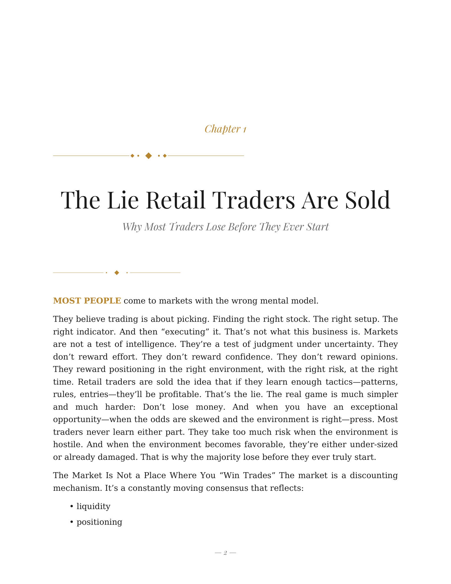 Chapter 1 — The Lie Retail Traders Are Sold