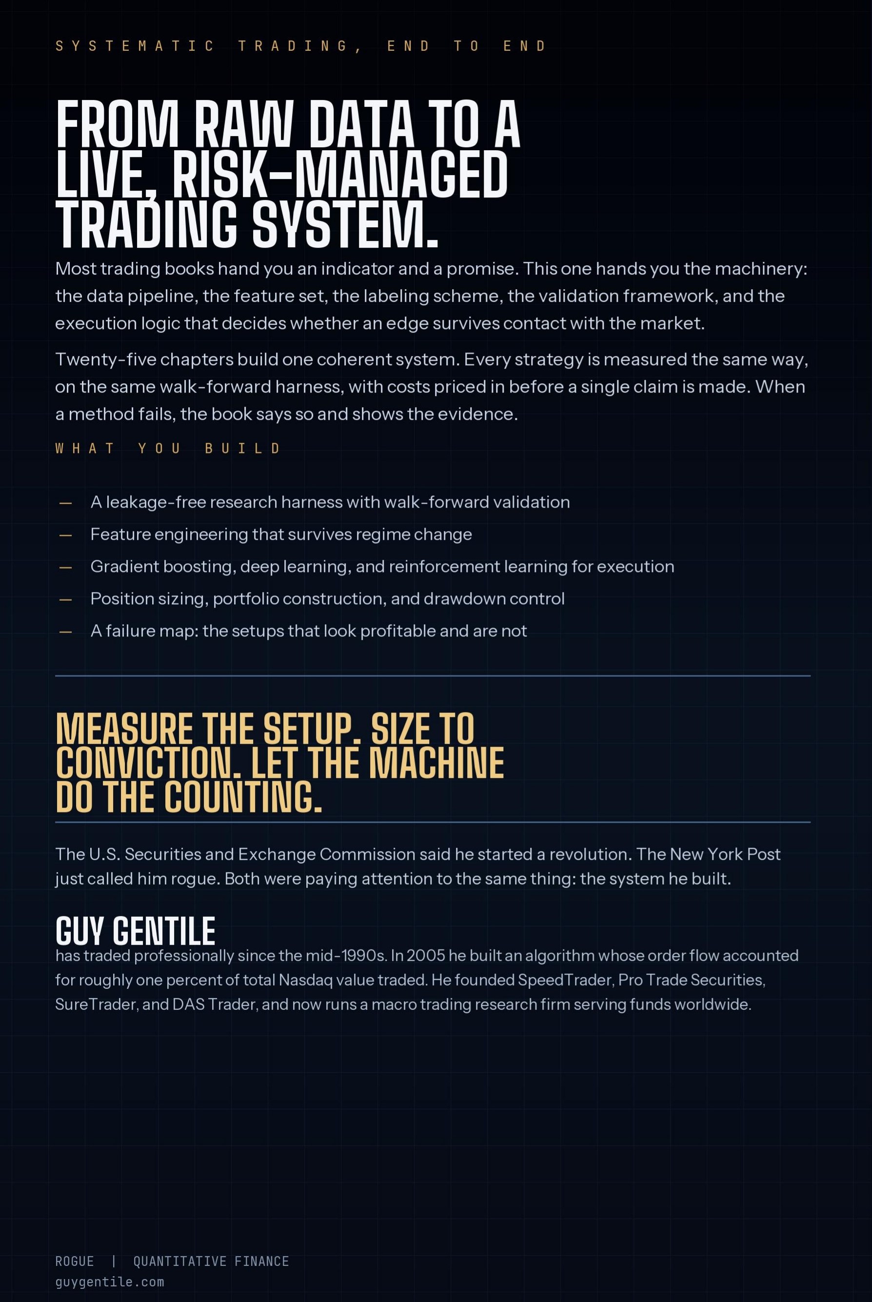 AI Trading Edge by Guy Gentile — back cover